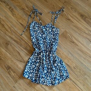 Floral tie strap dress